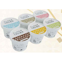 プレゼント「ミルククラウンアイスクリーム工場  北海道くんねっぷ牛乳ジェラート6個セット」の画像です